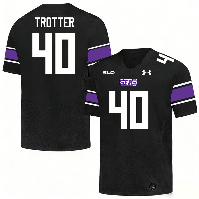 Stephen F. Austin Lumberjacks #40 Jeremiah Trotter College Football Jerseys,Uniforms-Black